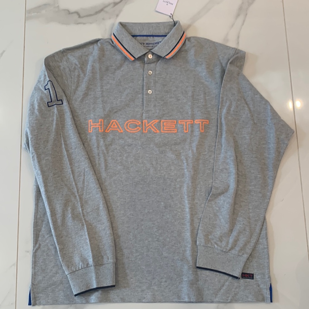 Hackett London sport long sleeve polo shirt
